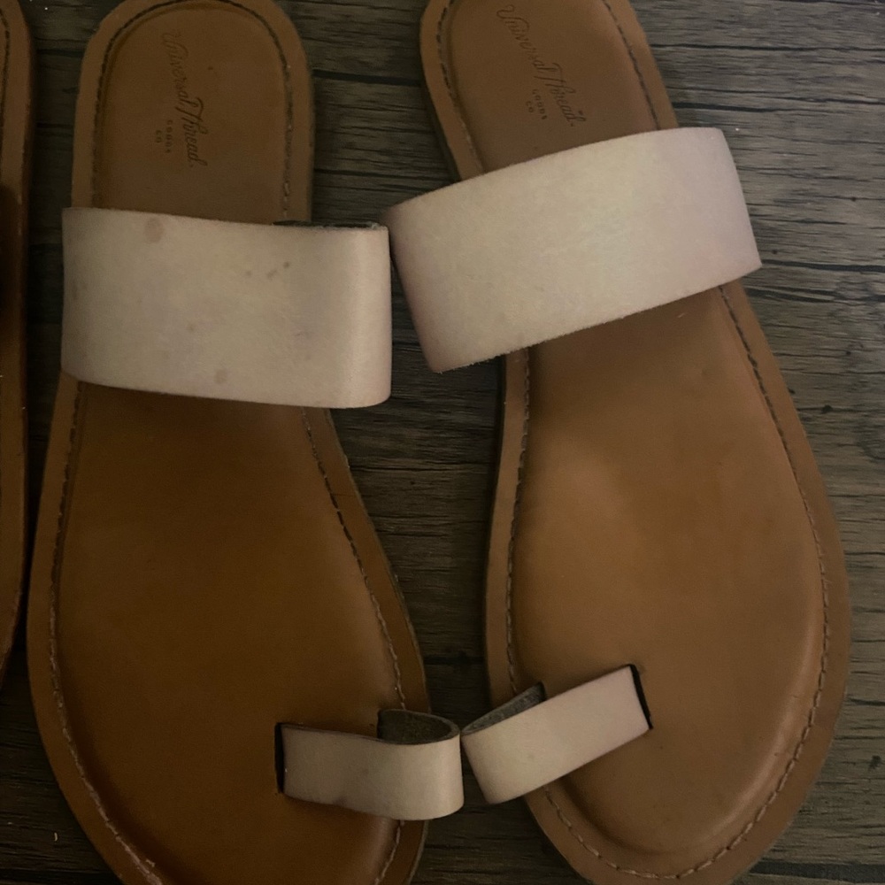Universal Thread Cream and Tan Sandals